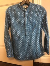 Nwot Madewell Blue Whitte Long Sleeve Button Down Shirt Sz Xs - £46.58 GBP