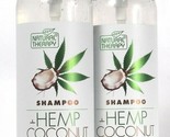 2 Count Natural Therapy Hemp &amp; Coconut Moisturize &amp; Protect Shampoo 33.8... - £26.22 GBP