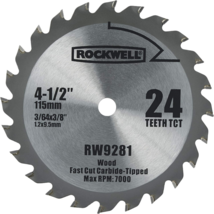 4 1/2&quot; Carbide Tipped Compact Circular Saw Blade for Wood 115mm 24 Teeth - £10.35 GBP