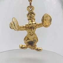 Vintage Disney Pluto Playing Cymbals Glass Bell w/ Gold Tone Clapper 4.7... - $13.99