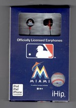 iHIP Officially Licensed MLB TEAM LOGO Earphones Miami Marlins - £7.54 GBP