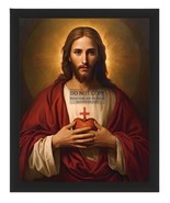 JESUS CHRIST OF NAZARETH SACRED HEART CHRISTIAN 8X10 FRAMED PHOTO - $19.99