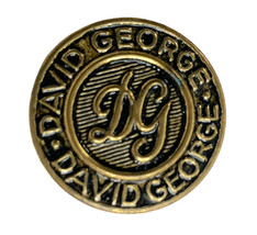 Vintage Gold tone Metal David George Replacement button .80&quot;  - £5.37 GBP
