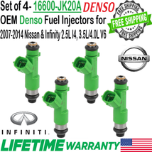 OEM Denso x4 Fuel injectors for 2007-2014 Nissan Infinity 2.5L I4, 3.5L 4.0L V6 - £67.65 GBP
