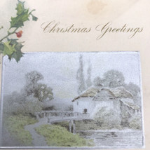 Christmas Greetings Vintage Postcard Antique USA Holly - £10.32 GBP