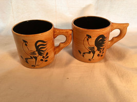 2 Pennsbury Black Rooster Coffee Mugs Mint - $39.99