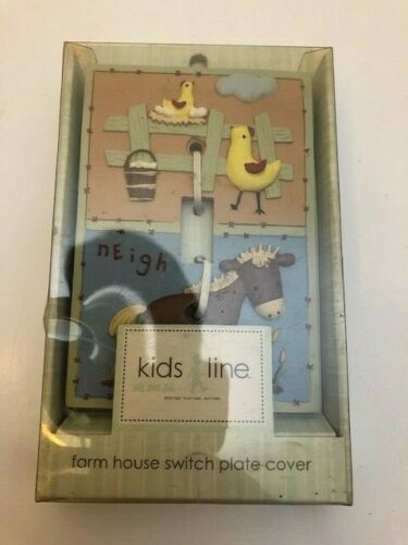 New Kidsline Farm House Single SWITCH PLATE Cover 3D Horse and Chickens - $9.89