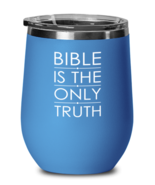 Bible is the Only Truth, blue drinkware metal glass. Model 60062  - £21.13 GBP