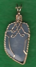 ELLENSBURG BLUE AGATE  WIRE WRAPPED PENDANT - £177.76 GBP