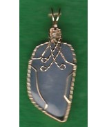  ELLENSBURG BLUE AGATE  WIRE WRAPPED PENDANT - £180.41 GBP