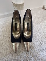Mario Valentino Womens Sz 10 Silver &amp; Black Dress Heels - $470.41 MXN
