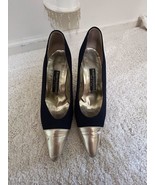 Mario Valentino Womens Sz 10 Silver &amp; Black Dress Heels - $33.93 CAD
