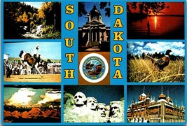 South Dakota - The Sunshine State - Rodeo Mount Rushmore Vintage Postcard - £7.35 GBP