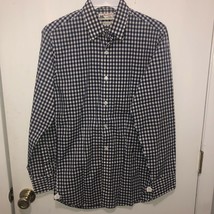 Thomas Mason For J.Crew Mens Shirt Gingham Blue &amp; White SZ XS L/S Button... - £15.58 GBP