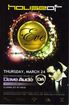Dave Aude @ Eve Nightclub Las  Vegas Promo Card - £1.52 GBP