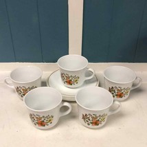 Lot of 5 Vtg Corelle Indian Summer tea coffee mugs  & saucer Plates Corning Ware - $52.27