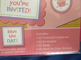 1 Pack of 20 Baby Girl Birthday Invitations *NEW* x1 - $7.99