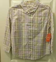 Wonder Nation Boys Long Sleeve Woven Button Down Shirt X-SMALL (4-5) Purple - £10.67 GBP