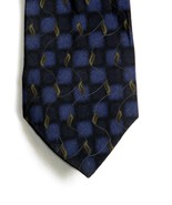 Dockers Khakis 100% Silk Necktie Blue Check Leaves On A Vine - $8.99