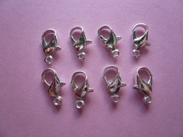 Silver Color Metal Lobster Clasps 12mm - £2.28 GBP