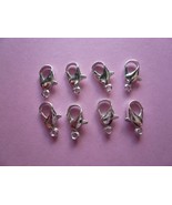 Silver Color Metal Lobster Clasps 12mm - £2.26 GBP