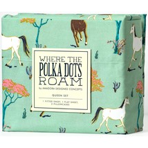 Horse Bedding Set - Western Farmhouse Style Animal Sheets For Kids, Boys, Girls  - £51.40 GBP