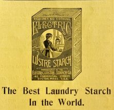 Electric Lustre Laundry Starch 1894 Advertisement Victorian Cleaning 2 A... - $28.15 CAD