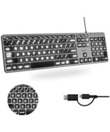 Macally Peripherals UCABLZKEYLPSG BACKLIT MAC KEYBOARD USB-C A LARGE PRI... - $3,302.59 MXN