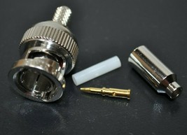 Lot of 10 BOMAR BNC Connector Plug Male Pin 75Ohm In-Line Crimp/Solder 3... - $24.74