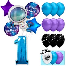 Astronaut Deluxe Balloon Bouquet - Blue Number 1 - £27.25 GBP