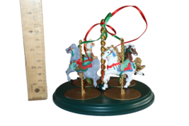 1989 Hallmark CAROUSEL Horses Set Lot Star Snow Holly Ginger Display Sta... - $12.30