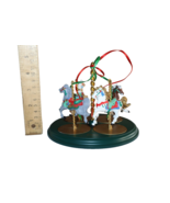 1989 Hallmark CAROUSEL Horses Set Lot Star Snow Holly Ginger Display Sta... - $18.07 CAD