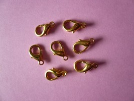 Gold Color Metal Lobster Clasps 12mm - £2.28 GBP