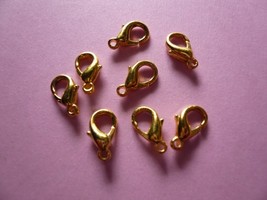 Gold Color Metal Lobster Clasps 12mm - £1.43 GBP