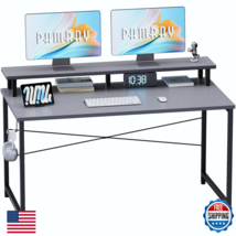 Pamray 47 Inch Small Computer Desk Monitor Stand Simple Office Desk Head... - $127.43