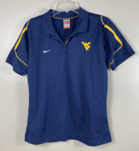 Youth&#39;s NIKE Team FitDry West Virginia Mountaineers  Polo Shirt Sz L 12-14 Blue - £15.02 GBP