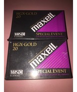 MAXELL Videocassette Tape Lot of 2 HGX Gold TC-20 Special Event NEW - £10.12 GBP