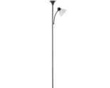72&quot; Torchiere Floor Lamp + Adjustable Reading Light, Matte Black, Froste... - £35.39 GBP