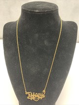 Gold Plated Necklace Chain With Tiffany Pendant KG - £11.10 GBP