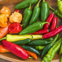 100 Hot And Happy Pepper Mix Seeds Large Assortment Garden Beautiful USA... - $4.76