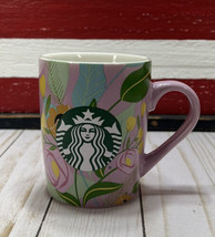 STARBUCKS 10 oz Pink Floral Coffee Mug Siren Logo Ceramic 2020 Tea Mermaid - £10.12 GBP