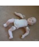 Vintage All Bisque Hand Tied Baby Doll 4&quot; Dressed - £27.59 GBP
