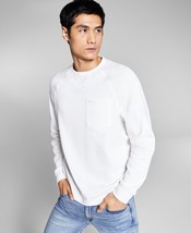 And Now This Men&#39;s Fleece Crewneck Pocket Sweatshirt in Off White-Size 2XL - $24.99
