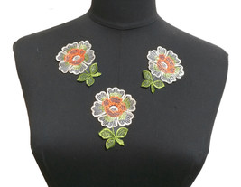 Almond (beige) Sunflower Flower Lace Patch motif Applique need sew on A53 - £4.78 GBP+