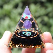 Natural Orgonite Pyramid Reiki Amethyst Energy Healing Chakra Meditation... - £9.43 GBP