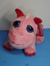 Russ Lil&#39; Peepers Flame Berrie Pink Dragon Plush 12&quot; Long New With Tags (X) - £26.40 GBP