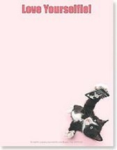 LEANIN TREE &quot;Love Yourselfie&quot; Kitten with Phone~Note Pad 60 sheets~#63122~ - £6.19 GBP