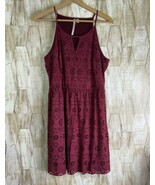 Lauren Conrad Womens Size L  Sleeveless Spaghetti Strap Dress Cutout Fuc... - $511.97 MXN