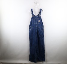 Vintage Carhartt Mens 30x28 Distressed Spell Out Wide Leg Denim Overalls... - $84.10