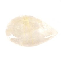 9.42 Carats TCW 100% Natural Beautiful Golden Rutile Quartz Pear Cabochon Gem by - £12.52 GBP